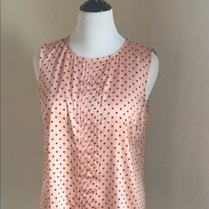 Jones of NY sleeveless black polka dot.